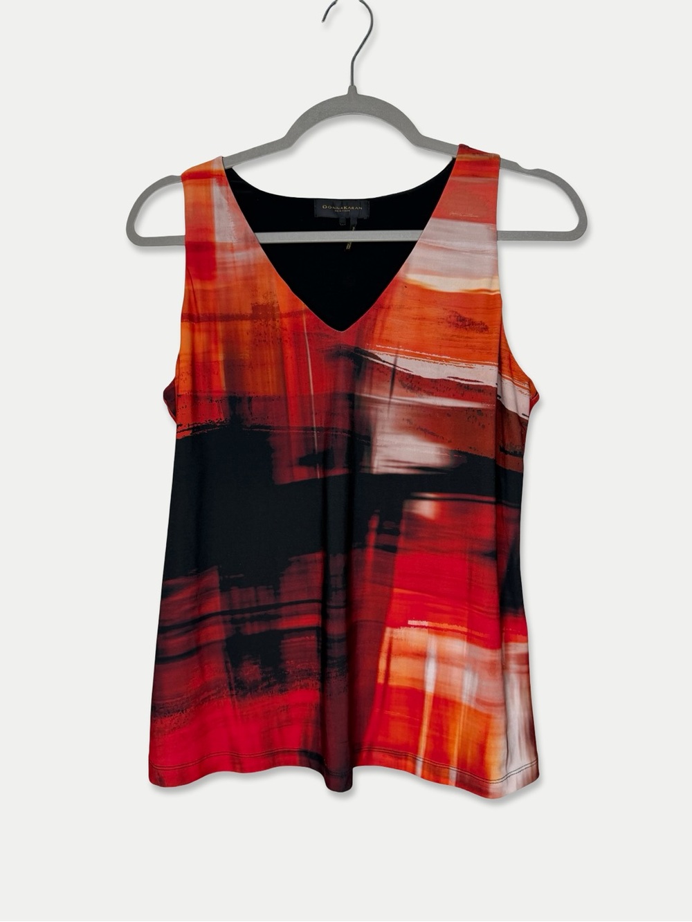 Donna Karan Blouse Size S Abstract Multicolor Sleeveless GUC